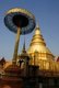 Thailand: Wat Phra That Haripunchai’s chedi is 46-m high and surmounted by a nine-tier umbrella made up of 6.5 kg of pure gold, Lamphun, northern Thailand