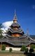 Thailand: The distinctive Burmese-style pyatthat (multi-tiered and spired roof) of the viharn at Wat Hua Wiang, Mae Hong Son, northern Thailand